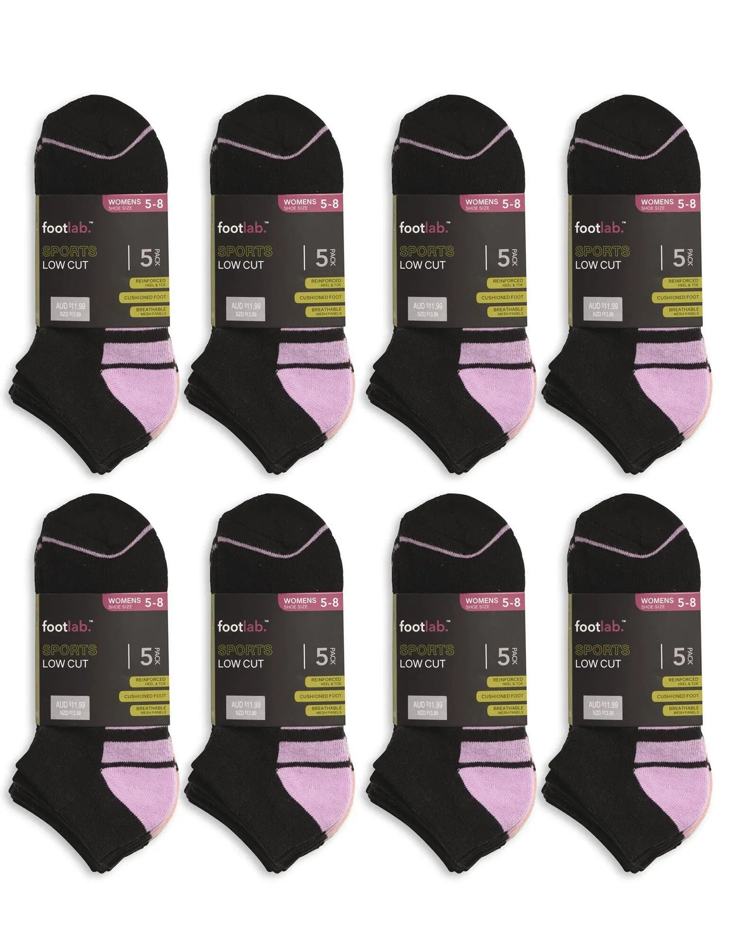 Womens 40 Pack Socks Sports Low Cut - Myzenhome