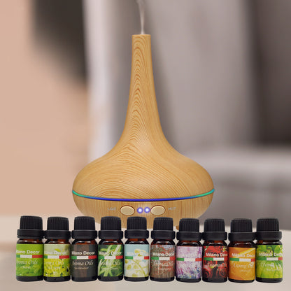 Milano Aroma Diffuser Set With 10 Pack Diffuser Oils Humidifier Aromatherapy - Myzenhome