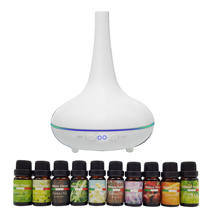 Milano Aroma Diffuser Set With 10 Pack Diffuser Oils Humidifier Aromatherapy - Myzenhome