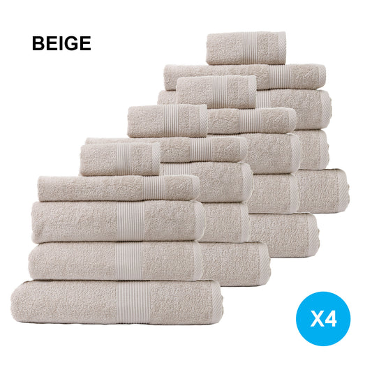 Royal Comfort Cotton Bamboo Towel Bundle Set 450GSM Luxurious Absorbent - Myzenhome