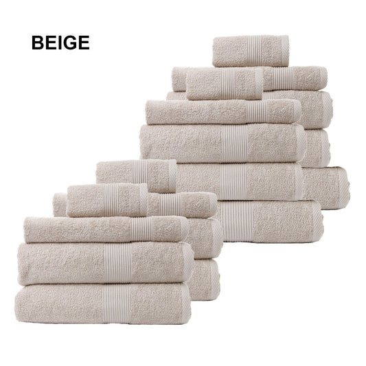 Royal Comfort Cotton Bamboo Towel Bundle Set 450GSM Luxurious Absorbent - Myzenhome