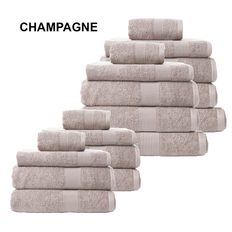 Royal Comfort Cotton Bamboo Towel Bundle Set 450GSM Luxurious Absorbent