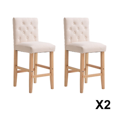 Milano Decor Hamptons Barstool Chairs Kitchen Dining Chair Bar Stool - Myzenhome