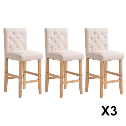 Milano Decor Hamptons Barstool Chairs Kitchen Dining Chair Bar Stool - Myzenhome