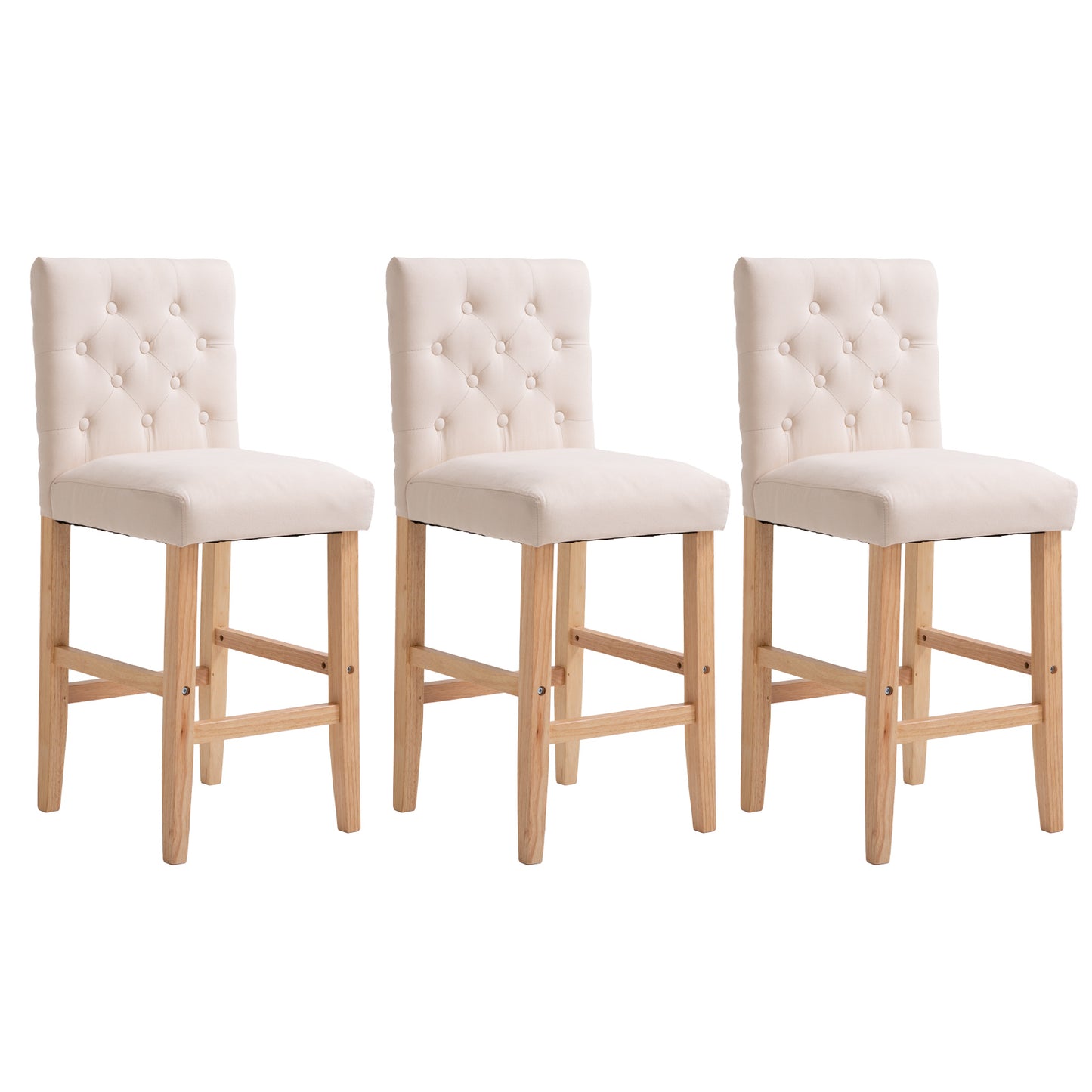 Milano Decor Hamptons Barstool Chairs Kitchen Dining Chair Bar Stool - Myzenhome