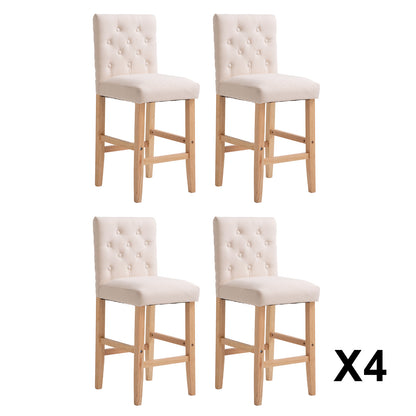 Milano Decor Hamptons Barstool Chairs Kitchen Dining Chair Bar Stool - Myzenhome