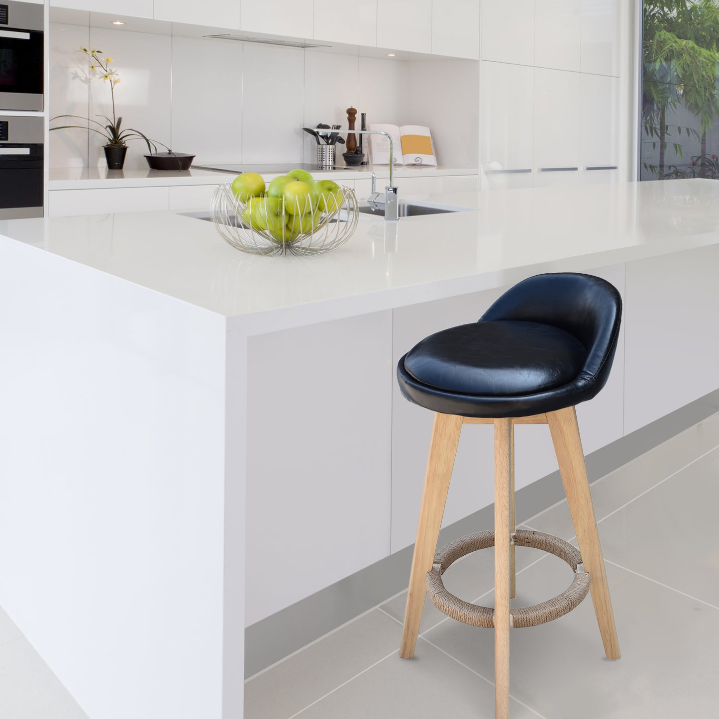 Milano Decor Phoenix Barstool Chairs Kitchen Dining Chair Bar Stool - Myzenhome