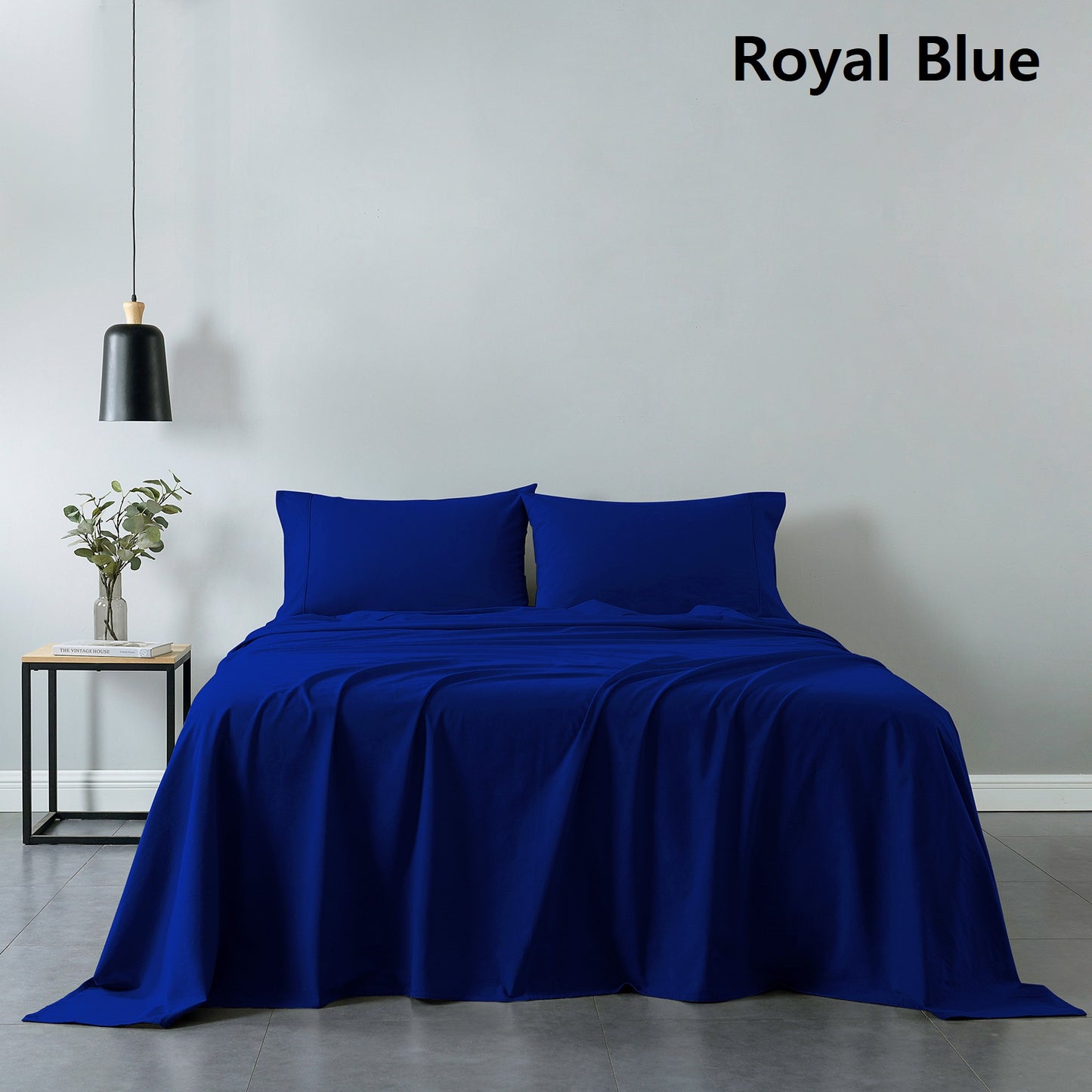 Royal Comfort 100% Cotton Soft Sheet Set And 2 Duck Feather Down Pillows Set - Myzenhome