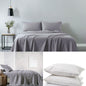 Royal Comfort 100% Cotton Soft Sheet Set And 2 Duck Feather Down Pillows Set - Myzenhome