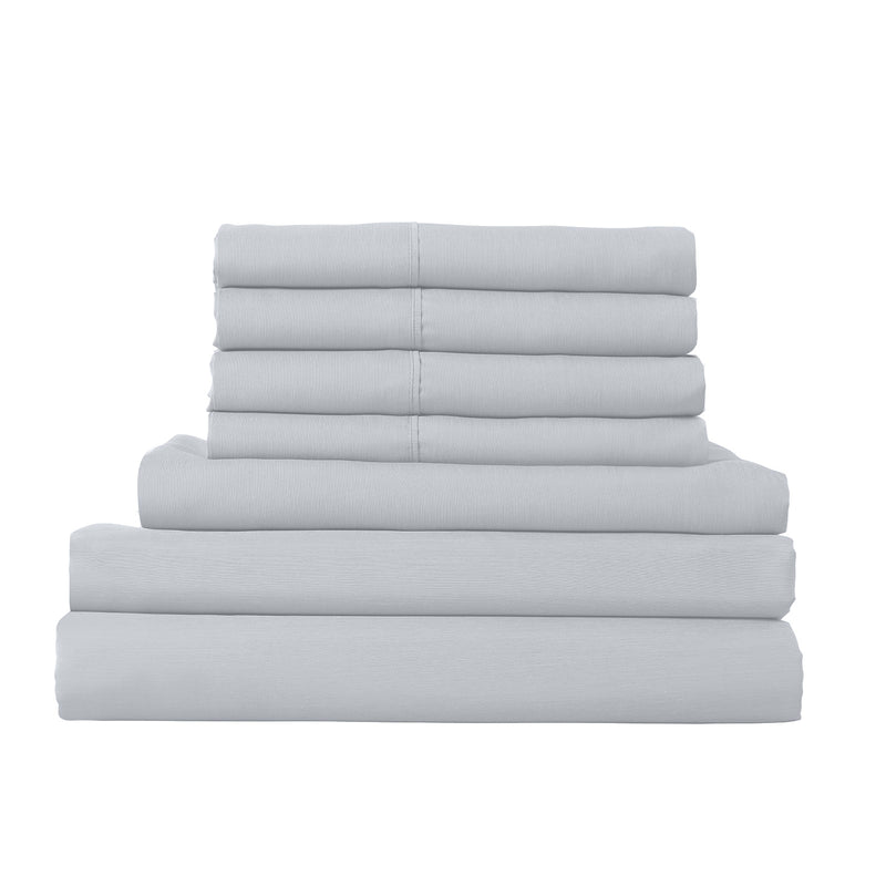 1500 Thread Count 6 Piece Combo And 2 Pack Duck Feather Down Pillows Bedding Set