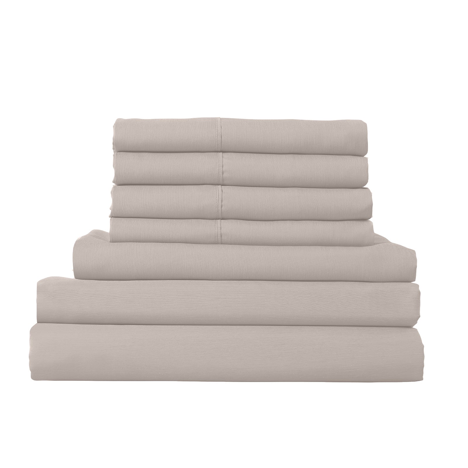 1500 Thread Count 6 Piece Combo And 2 Pack Duck Feather Down Pillows Bedding Set - Myzenhome