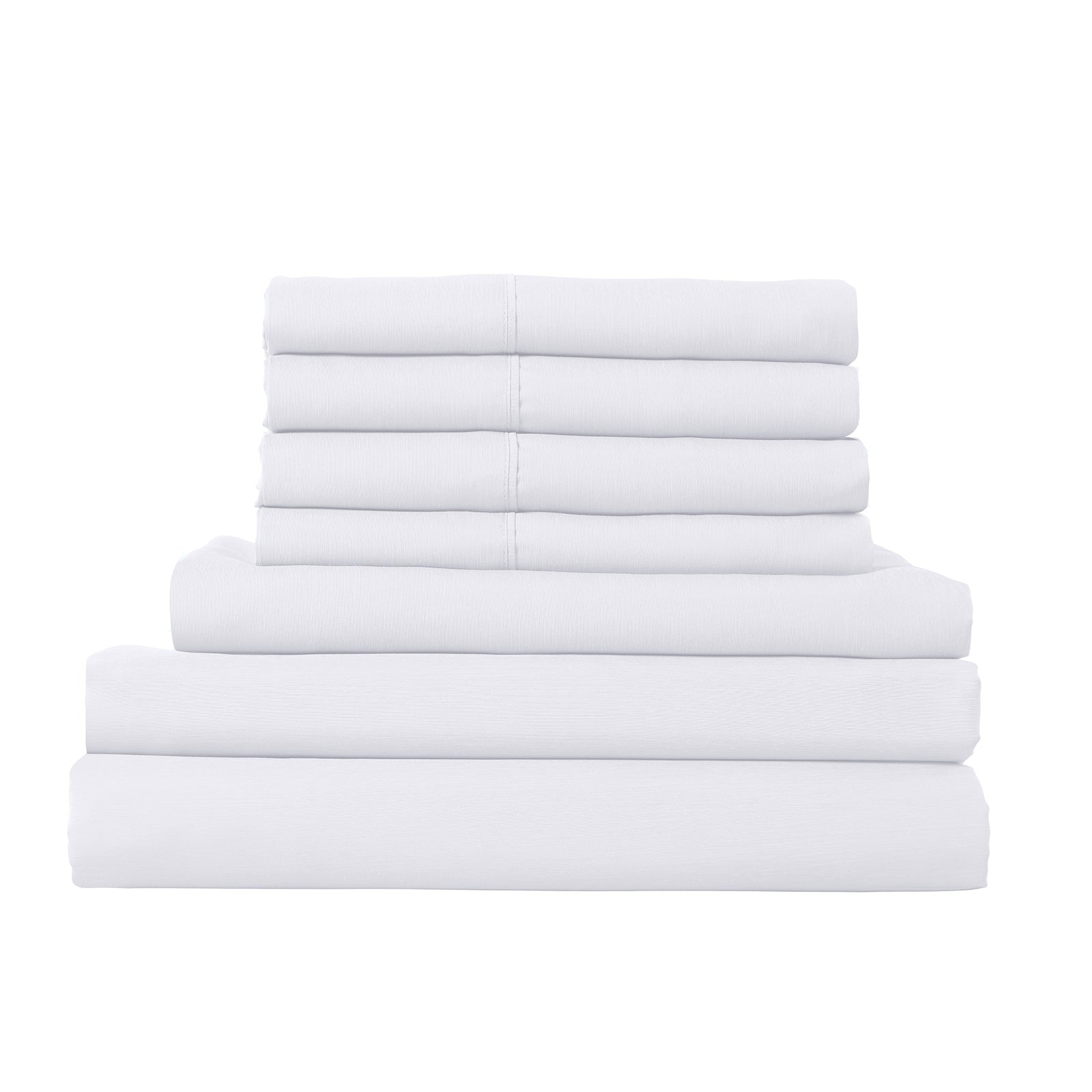 1500 Thread Count 6 Piece Combo And 2 Pack Duck Feather Down Pillows Bedding Set - Myzenhome