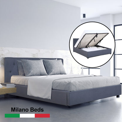 Milano Decor Capri Bed Frame + Luxopedic Euro Top Mattress Bedroom Set - Myzenhome