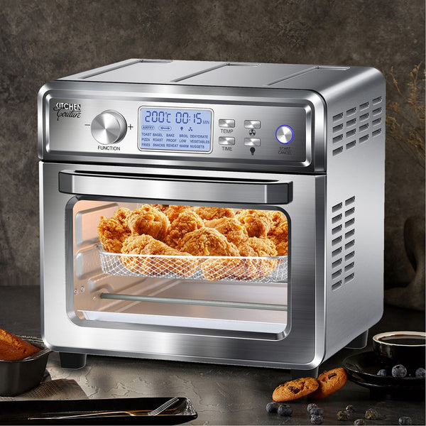 Kitchen Couture Air Fryer 24 Litre Stainless Steel Multifunctional LCD Display