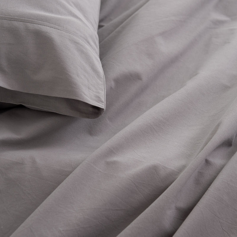 Royal Comfort Vintage Wash 100% Cotton Sheet Set Fitted Flat Sheet Pillowcases
