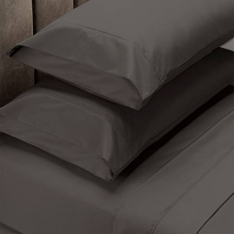 Royal Comfort 4 Piece 1500TC Sheet Set And Goose Feather Down Pillows 2 Pack Set