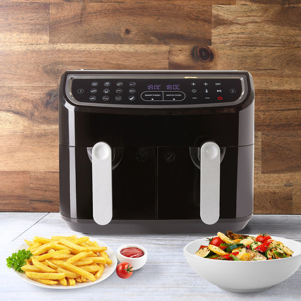 Kitchen Couture DUO 2-Basket 12-in-1 Digital Air Fryer LED Display