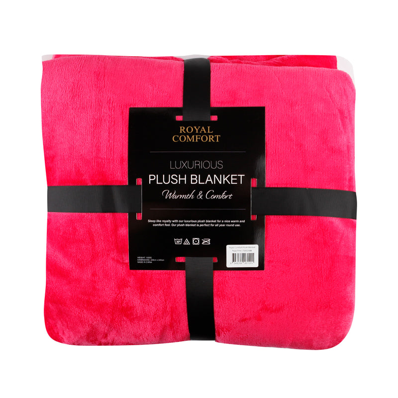 Royal Comfort Plush Blanket Faux Mink Throw Super Soft Large 220cm x 240cm