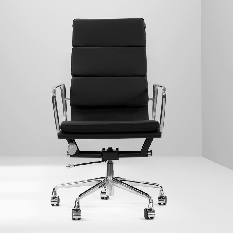 Milano Premium Office Executive Computer Chair PU Leather Steel Chrome