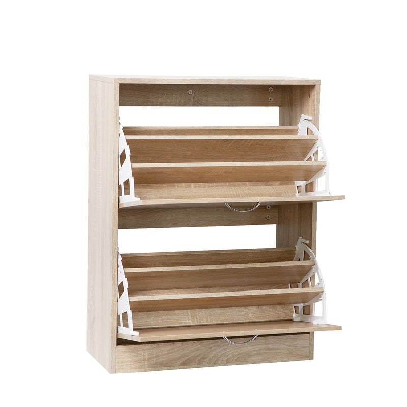 Milano Decor 24 Pair Wooden Shoe Cabinet Drawer Storage