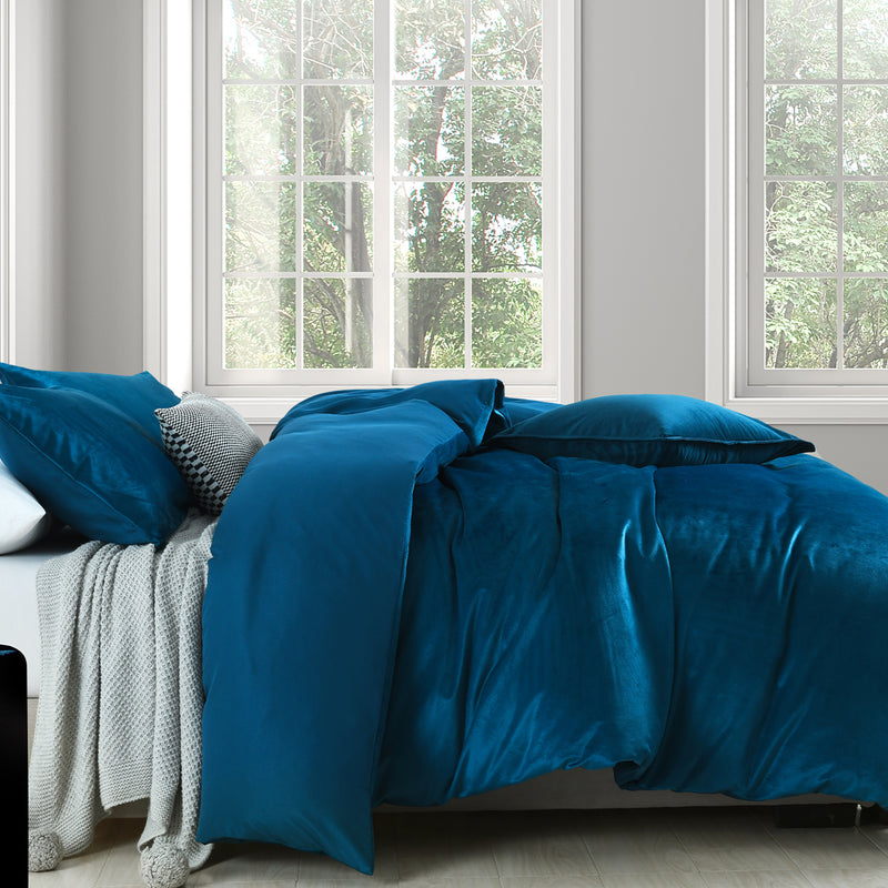 Royal Comfort Velvet Quilt Cover Set Super Soft Luxurious Warmth Bedding