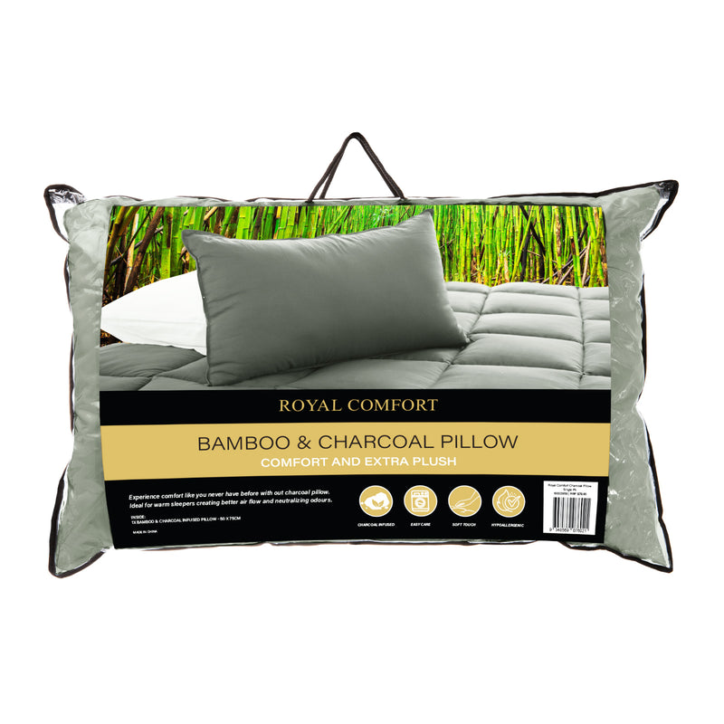Royal Comfort Bamboo Pillow Hotel Quality Luxury Single Pack