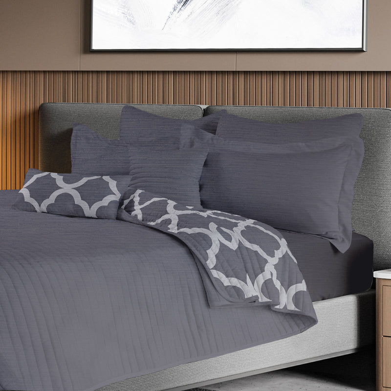 Royal Comfort Bamboo Cooling Reversible 7 Piece Comforter Set Bedspread