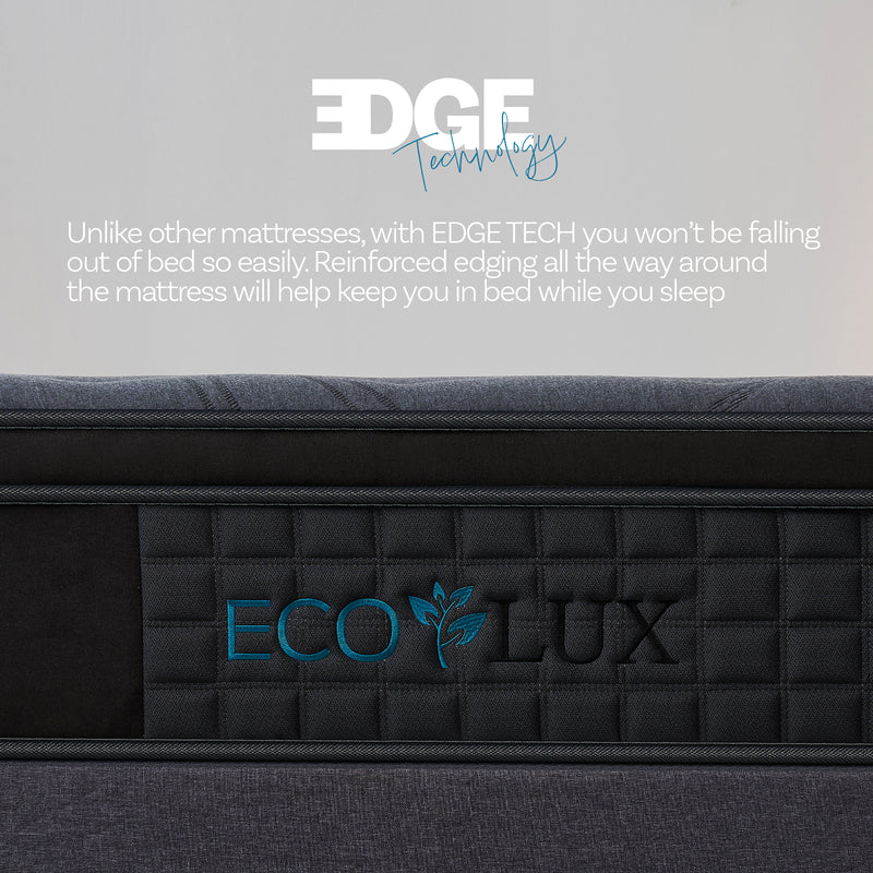 Eco Lux Edge Support Euro Top 7-Zone Pocket Spring Mattress Plush Medium Firm