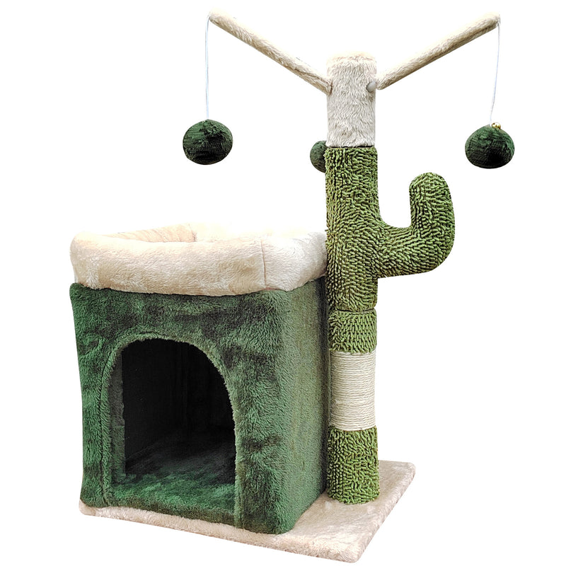 4Paws Cat Tree Scratching Post House Furniture Bed Cactus Play