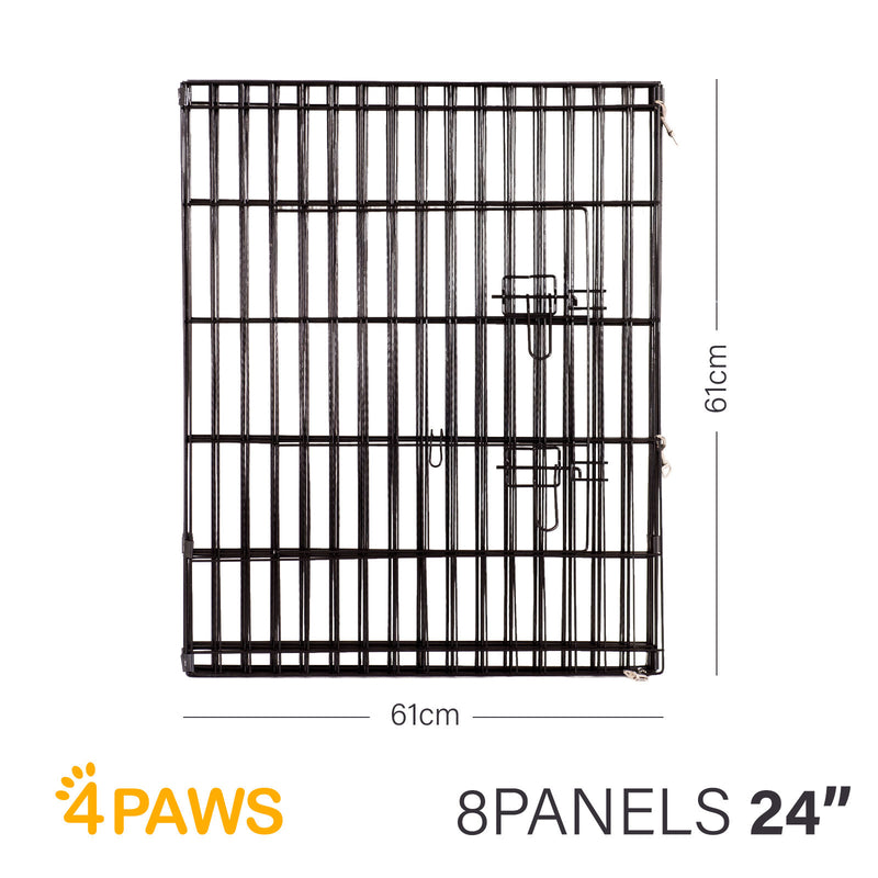 4Paws 8 Panel Playpen Puppy Exercise Fence Cage Enclosure Pets
