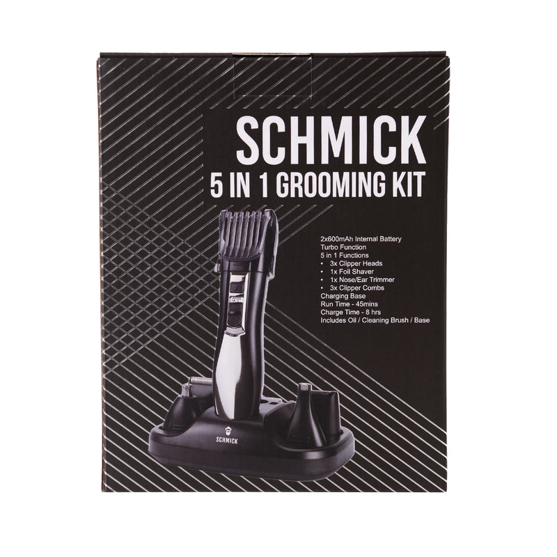 Schmick 5-In-1 Grooming Kit 7 Head Attachments USB Charging Convenient