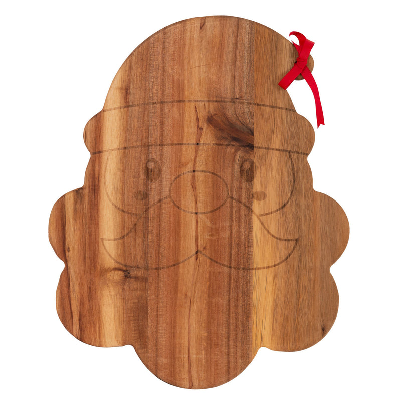Bread and Butter Santa Face Cheese Board - - 4 Piece Set