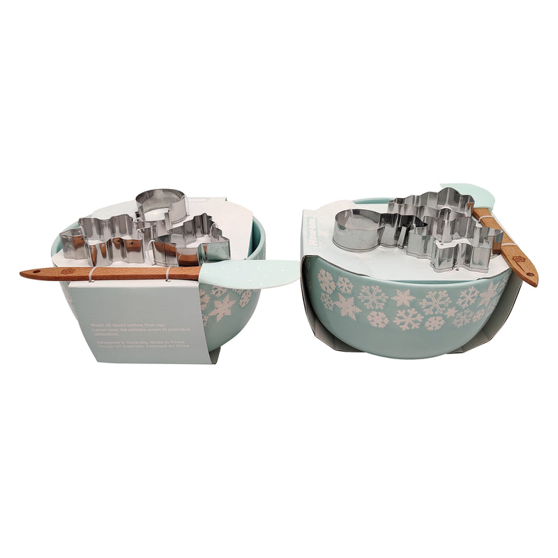 Bread and Butter Electroplate Icy Snowflake Mini Mix Bowl Set