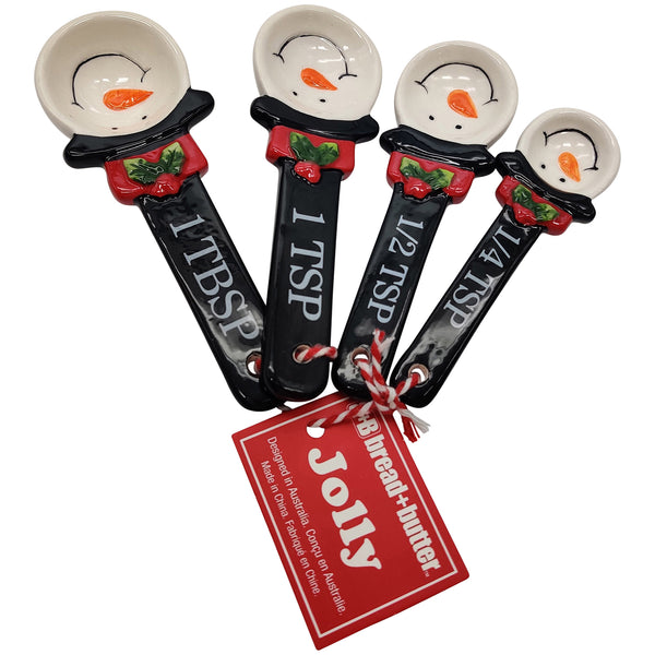 Bread and Butter Snowman Spoons 4 Pack