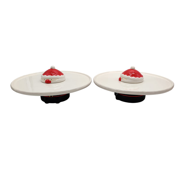 Bread and Butter Santa Footed Cake Plate 29 x 12.5cm
