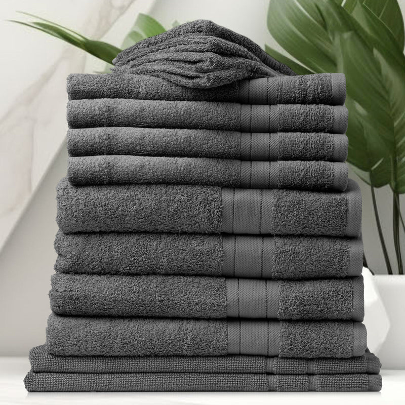 Royal Comfort 14 Piece Towel Set Mirage 100% Cotton Luxury Plush
