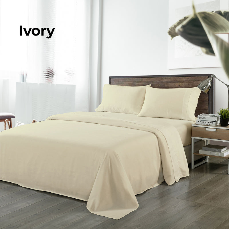 Royal Comfort Bamboo Blended Sheet & Pillowcases Set 1000TC Ultra Soft Bedding