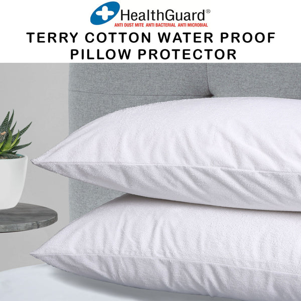 Renee Taylor Pillow Protectors Waterproof Super Soft Cotton Terry - Twin Pack