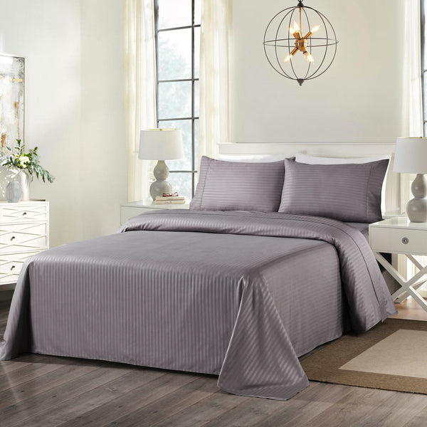 Royal Comfort Cooling Bamboo Blend Sheet Set Striped 1000 Thread Count Pure Soft