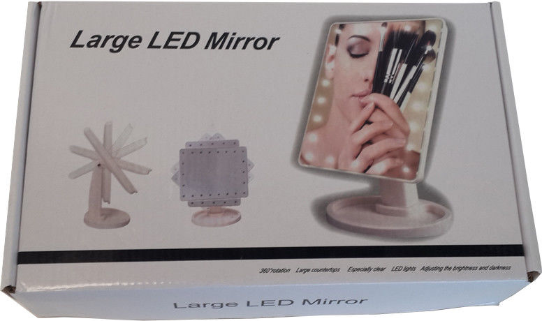 Touch Screen Tabletop Mirror With 16 LED Lights Makeup Cosmetic Vanity