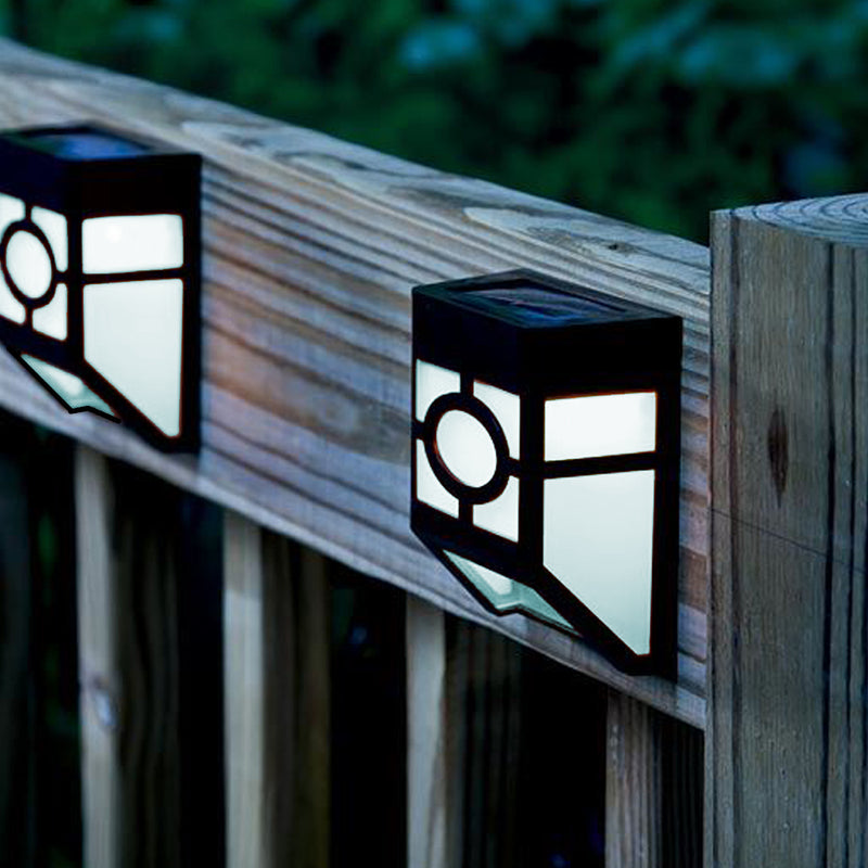 4 X Fence Lights Solar Powered LED Waterproof Outdoor Garden Patio Wall Pathway
