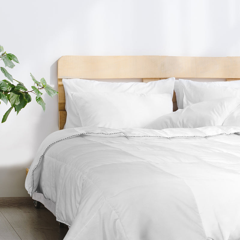 Azure Bed Frame + Comforpedic Mattress + 250GSM Bamboo Quilt Package Deal Set
