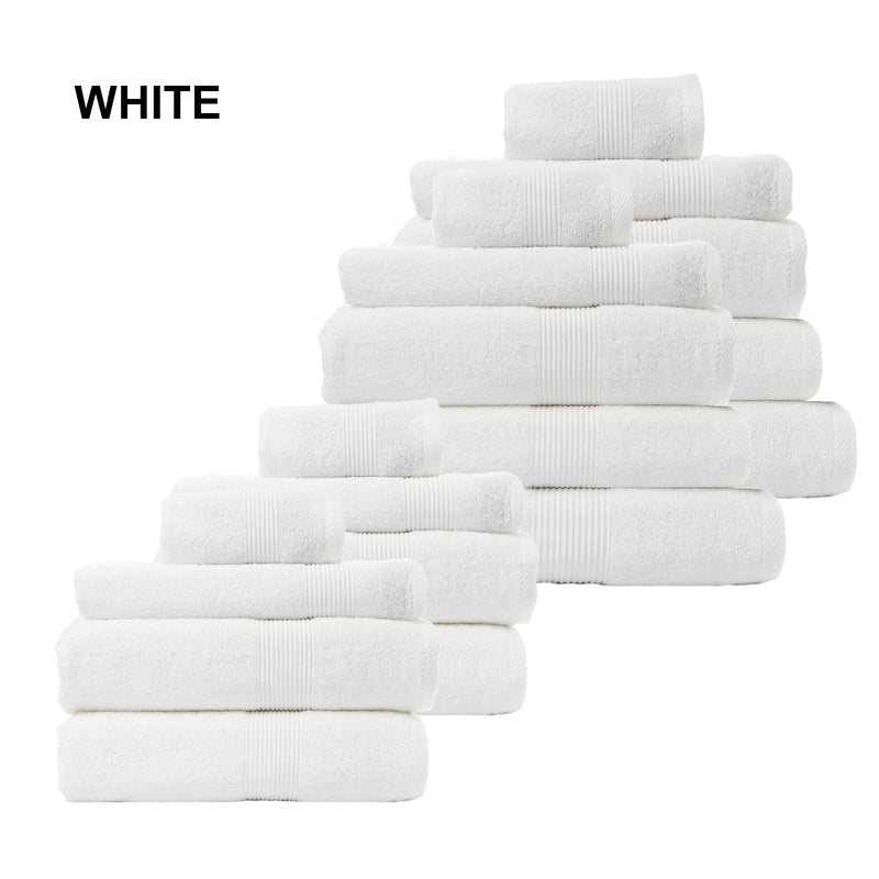 Royal Comfort Cotton Bamboo Towel Bundle Set 450GSM Luxurious Absorbent